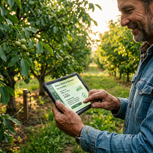 AgroAlly platform on a tablet